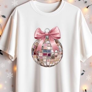 Coquette Dreams & Disco T-shirt S M L XL Unisex White New Happy New Year